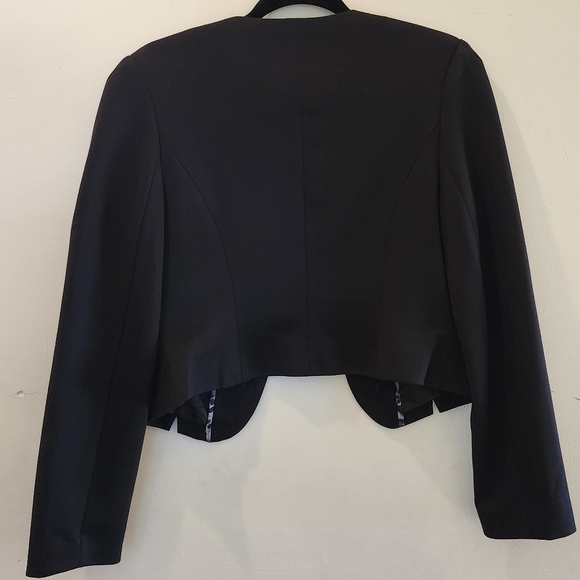 Cass Black Knit Blazer With Metal Studs Detail Size Small - Picture 2 of 8